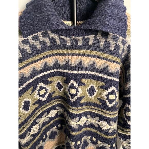 Vintage Field Gear Shetland Wool Sweater Nordic Fair Isle Style Men’s L - Picture 3 of 6